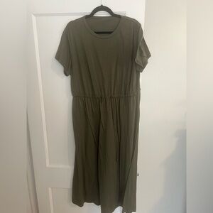 Olive Green Casual Dress